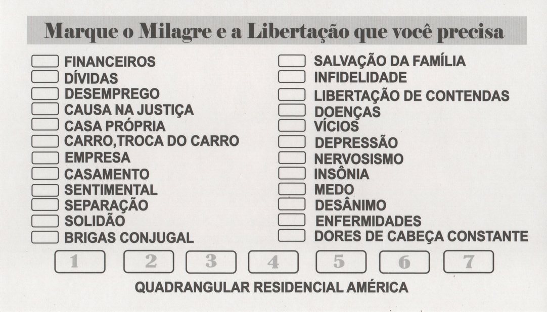 Quarta dos Milagres (back)